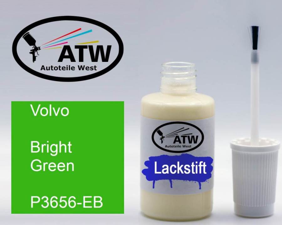 Volvo, Bright Green, P3656-EB: 20ml Lackstift, von ATW Autoteile West.